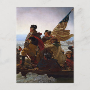 Postal Arte de Washington cruzando el Delaware