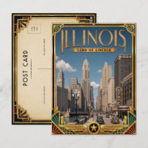 Arte Deco Antiguo Dorado de Illinois