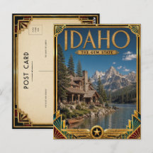 Arte Deco Vintage de la Época Dorada de Idaho