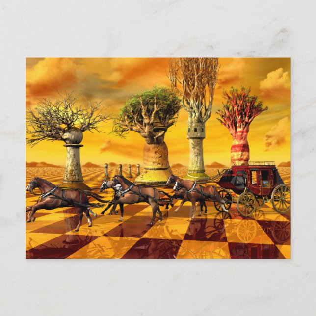 Postal Arte del ajedrez (Anverso)