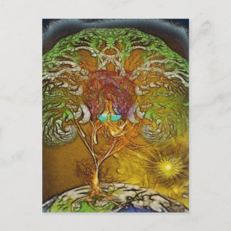 Postal Arte del Árbol de la Vida