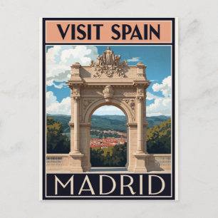 Postal Arte del Arco de Madrid España