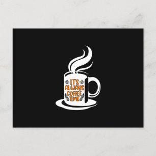 Postal Arte del Café Siempre es Hora del Café