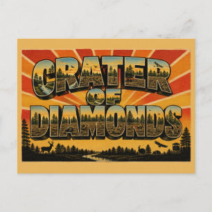 Postal Arte del Campo Volcánico Crater of Diamonds Arkans