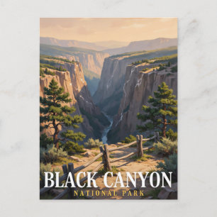 Postal Arte del desfiladero del Parque Nacional Black Can