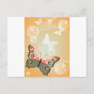 Postal Arte del destino del amor de la boda del butterfly
