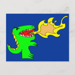 Postal Arte del dinosaurio o del dragón por poco t + José