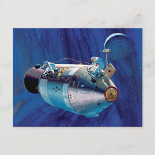Postal Arte del Módulo de Comando y Servicio Apollo 15 de