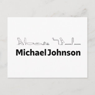 Postal Arte del nombre Michael Johnson con jeroglíficos