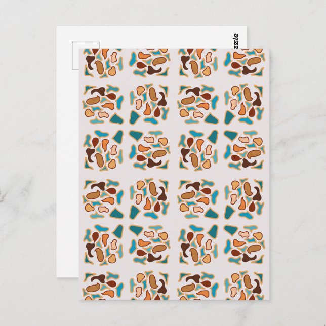 Postal Arte del patrón de tonos de la Tierra del suroeste (Anverso / Reverso)