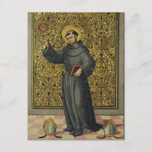Postal Arte del Renacimiento de San Bernardino de Siena