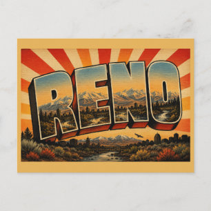 Postal Arte del río Truckee de Reno Nevada montañas Sierr
