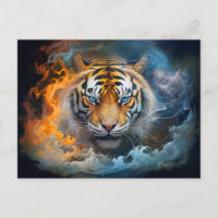 Arte del Tigre Majestuoso del Zodiaco Chino