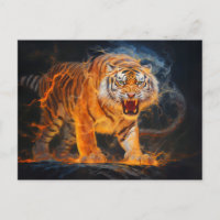 Arte del Tigre Majestuoso del Zodiaco Chino