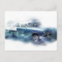 Arte digital de autos chevy de los años 50