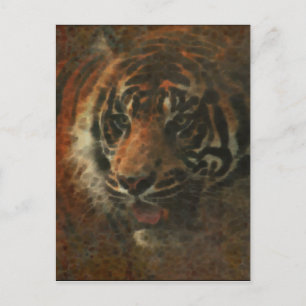 Postal Arte digital tigre