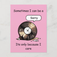 Arte divertido de disco roto, lo siento porque me