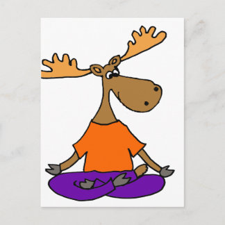Postal Arte divertido de la yoga de los alces