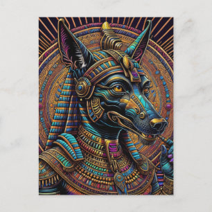 Postal Arte egipcio Anubis