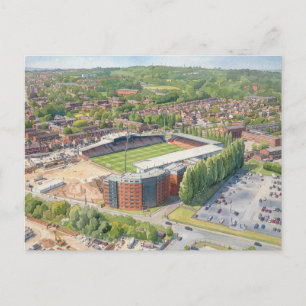 Postal Arte en Acuarela del Hipódromo de Wrexham
