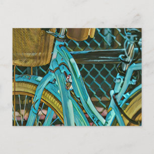 Postal Arte en bicicleta