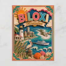 Arte en Papel de Biloxi Mississippi PopCut Estados