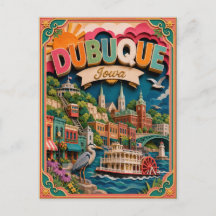 Arte en Papel de Dubuque Iowa PopCut Estados