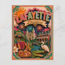 Arte en Papel de Lafayette Louisiana PopCut Estado