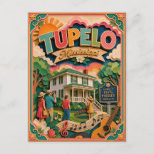 Arte en Papel de Tupelo Mississippi PopCut Estados