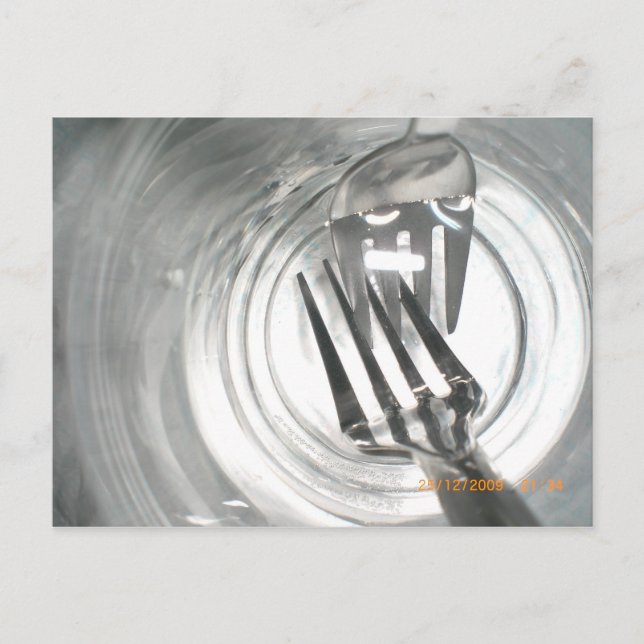 Postal Arte en un vaso (Anverso)