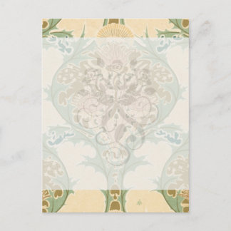 Postal arte encantador nouveau floral patrón botánico