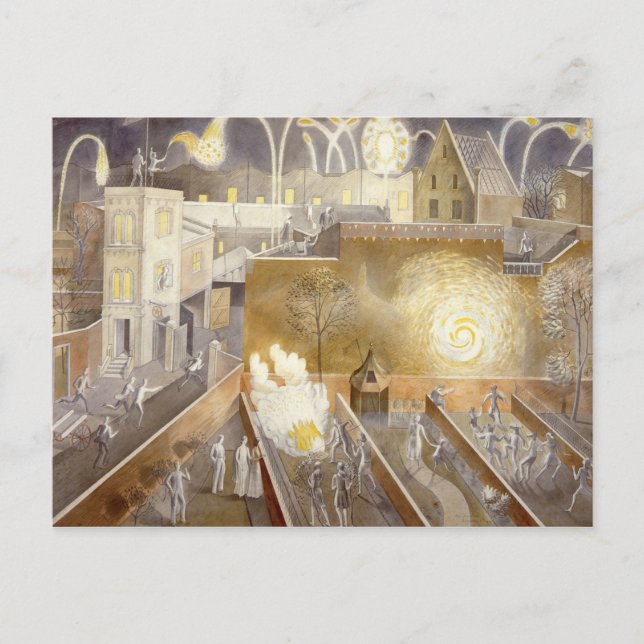 Postal Arte Eric Ravilious, 5 de noviembre (Anverso)