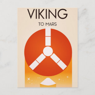 Postal Arte espacial de Viking a Marte