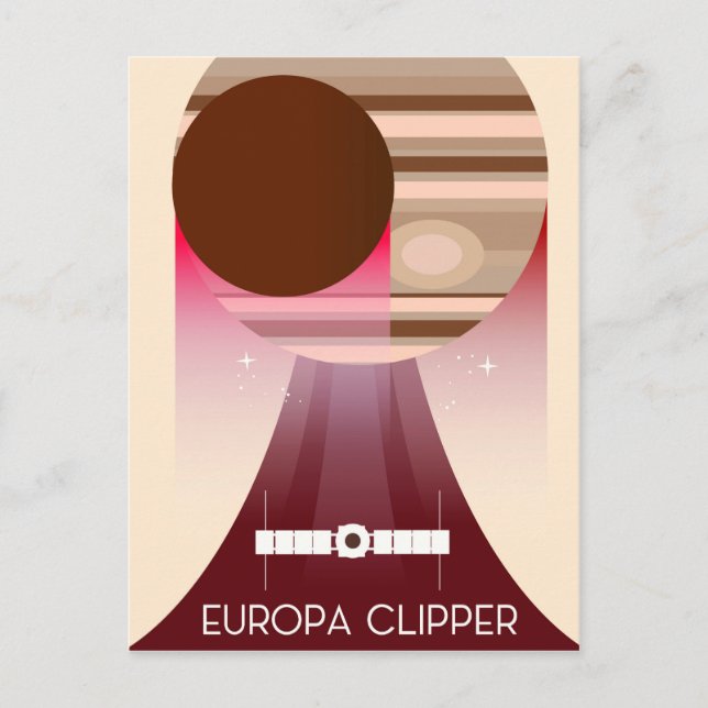 Postal Arte espacial Europa Clipper (Anverso)