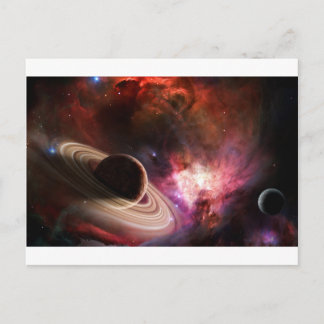 Postal Arte espacial Nebulosa Planeta