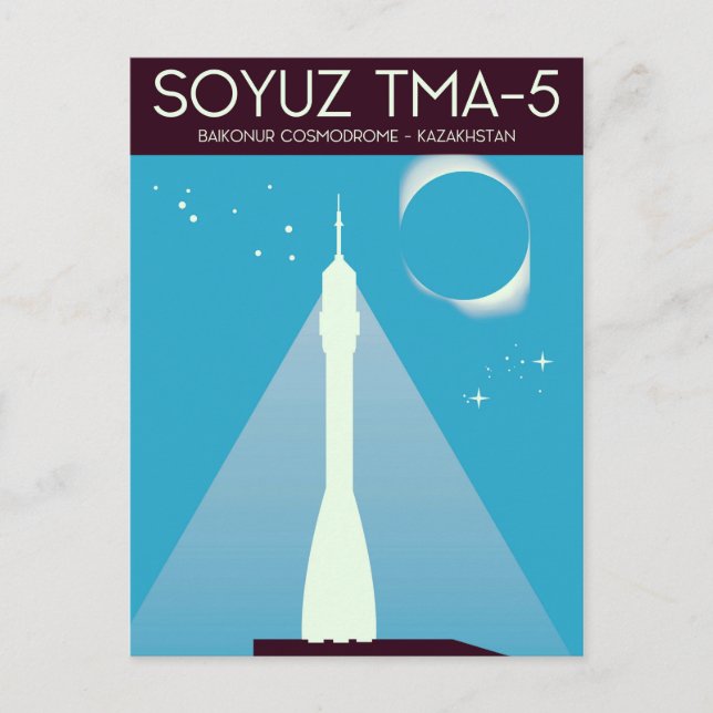 Postal Arte Espacial Soyuz TMA-5 (Anverso)