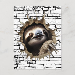 Postal Arte espumoso para romperse el muro en 3D - Safari