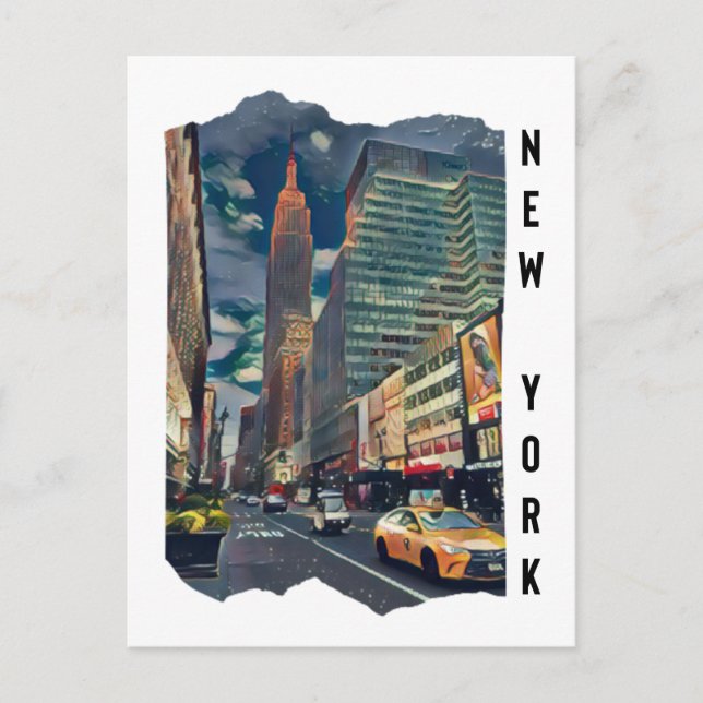 Postal Arte estético de Nueva York (Anverso)