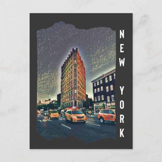 Postal Arte estético de Nueva York (Anverso)