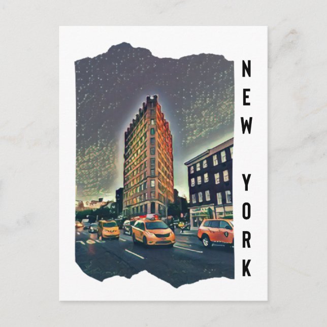 Postal Arte estético de Nueva York (Anverso)