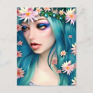 Postal Arte Etéreo   Hermosa Hada   Pensando en Ti