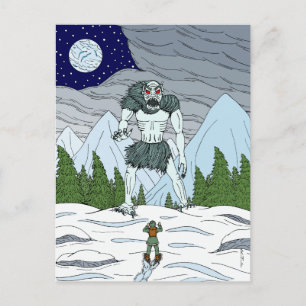 Postal Arte extraño de terror de Ithaqua