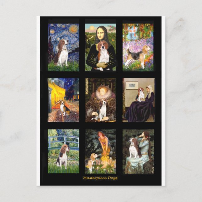 Postal Arte Famoso Beagle Comp 1 (Anverso)