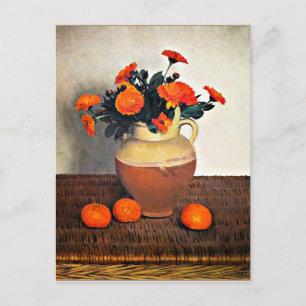Postal Arte Felix Vallotton, Marigolds y Tangerines