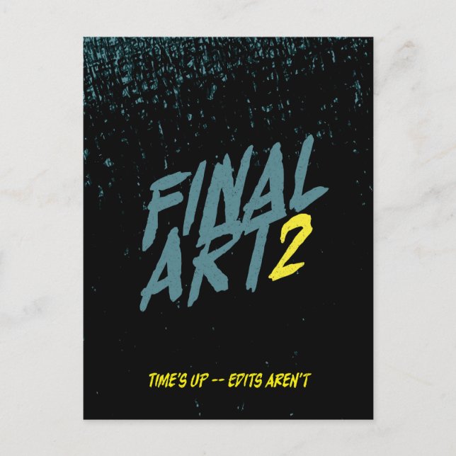 Postal Arte final 2 - Parodia de cartel de película vinta (Anverso)