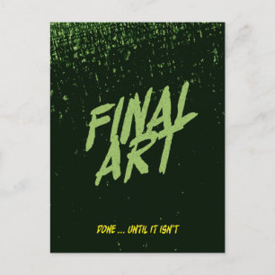 Postal Arte final - Parodia de cartel de cine vintage