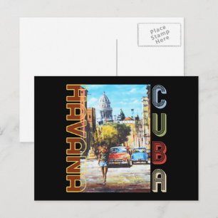 Postal Arte fino de La Habana, Cuba - Capital Nacional