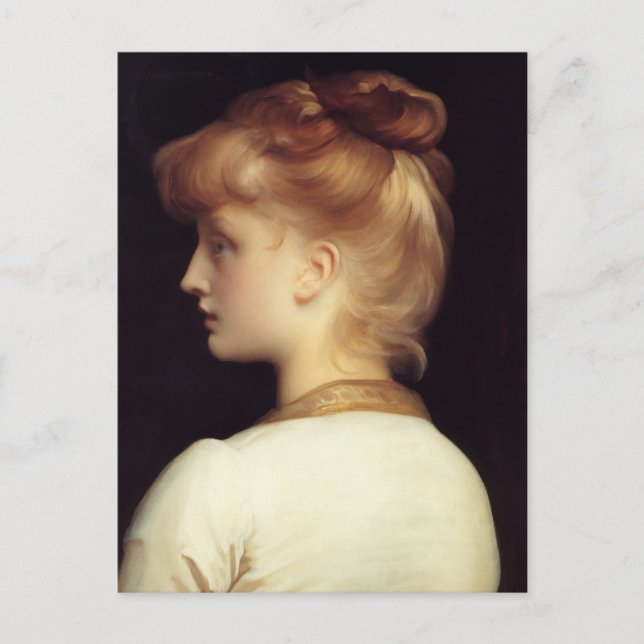 Postal Arte fino de un chica (Anverso)