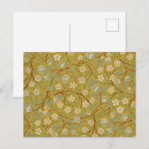 Postal Arte Floral Antiguo de William Morris Clover