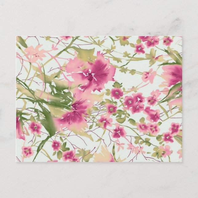 Postal Arte Floral Elegante (Anverso)